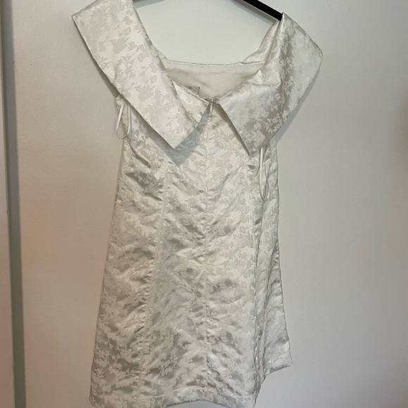 BHLDN White Mini floral Dress Bridal - Picture 7 of 13